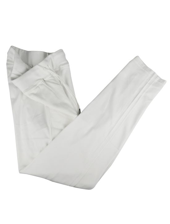 Kiton White Cotton Jogging Pants 2