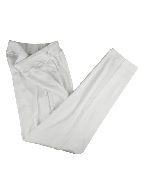 Kiton White Cotton Jogging Pants 2