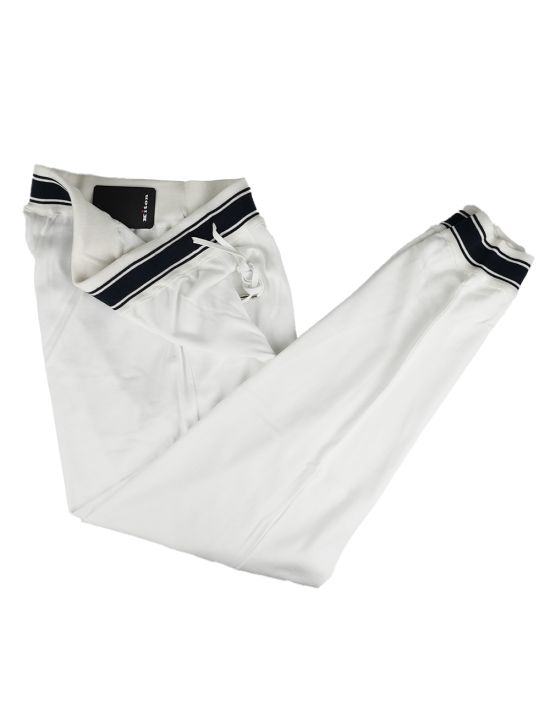Kiton White Black Cotton Jogging Pants 2