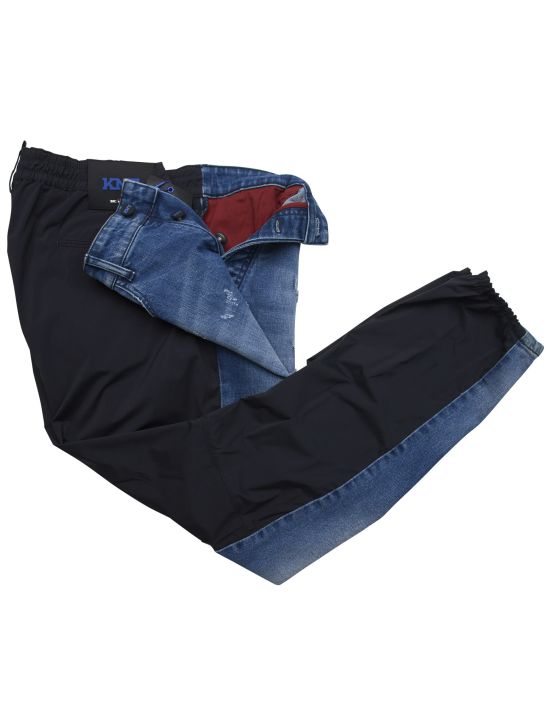 Kiton KNT Blue Black Cotton Ea Pa Ea Pants 2