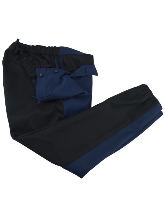 Kiton KNT Blue Black Pl  Wool Pu Ea Pants 2