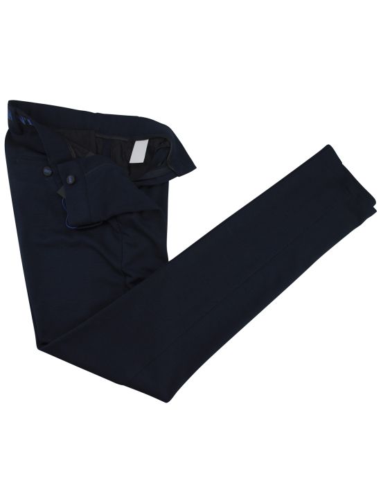 Kiton KNT Blue Navy Wool Pl Pants 2