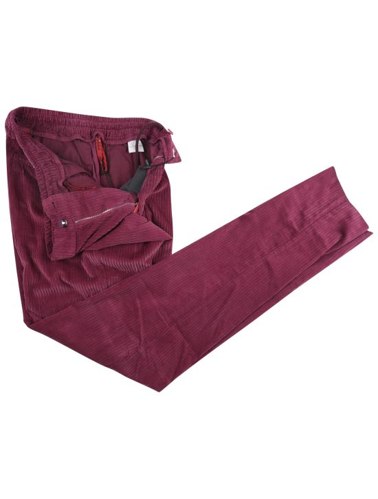 Kiton Burgundy  Cotton Velvet Pants 2