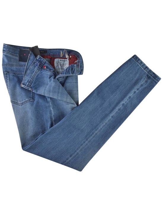 Kiton Light Blue Cotton Ea Jeans 2