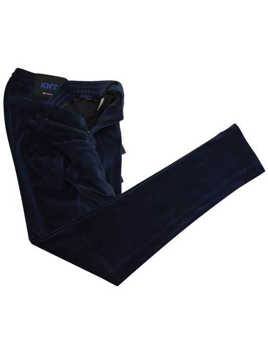 Kiton KNT Blue  Cotton Pl Velvet Pants 2