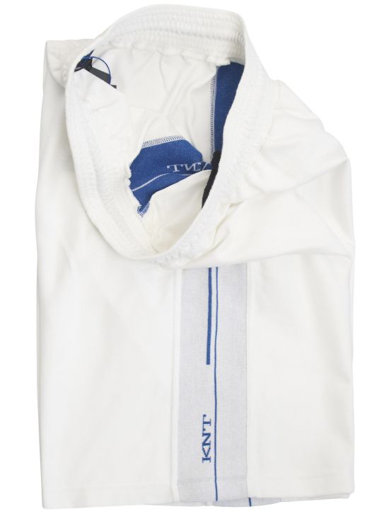 Kiton KNT White Cotton Ea Short  Pants 2