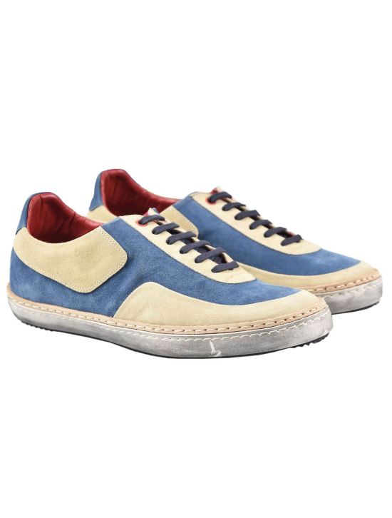 KITON Multicolor Leather Suede Sneakers 1