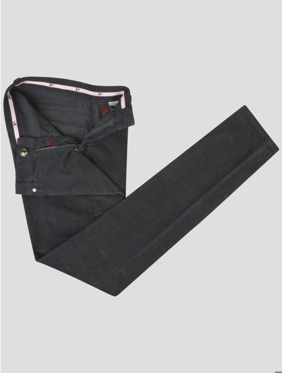 Isaia Black Cotton Ea Velvet Jeans 2