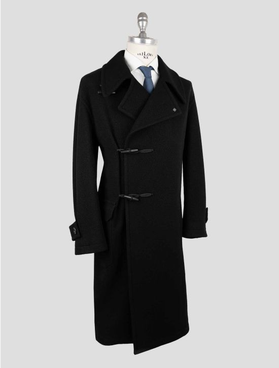 Tagliatore Black Wool Pa Overcoat 2