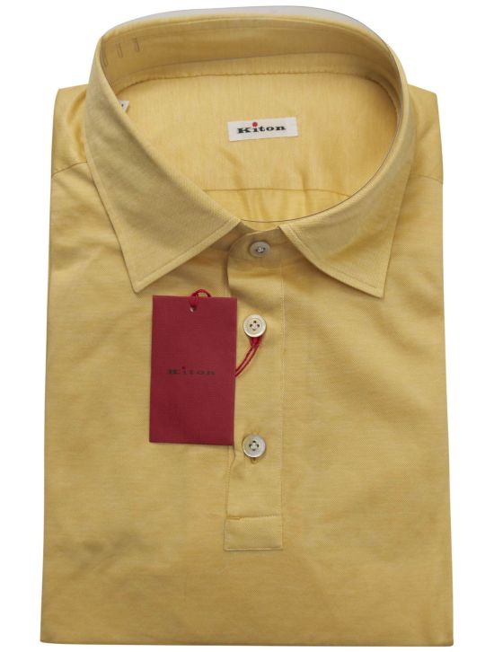 Kiton Yellow Cotton Shirt 1