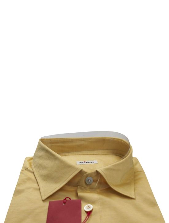 Kiton Yellow Cotton Shirt 2