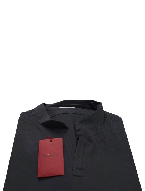 Kiton Blue Cotton Korean Shirt 2