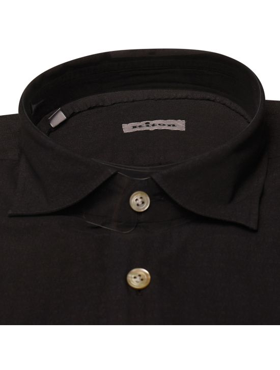 Kiton Black Cotton Shirt 2