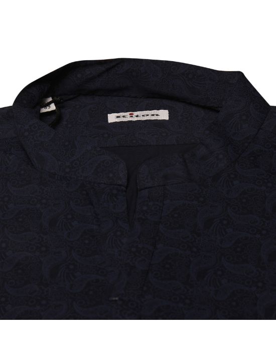 Kiton Blue Cotton Sweater Polo Korean Style 2