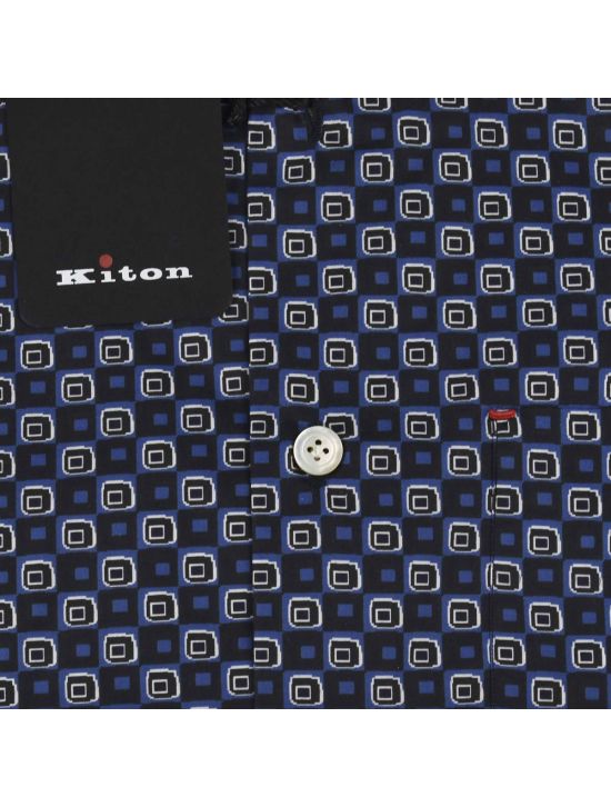 Kiton Blue Cotton Shirt 2