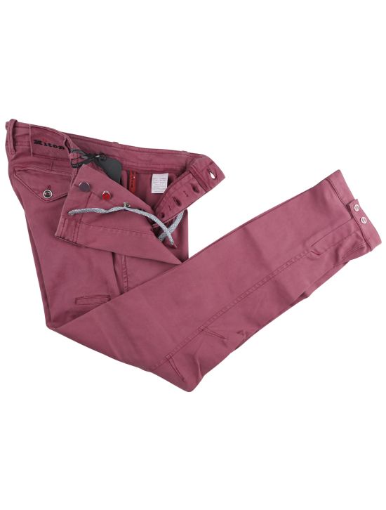 Kiton Burgundy Lyocell Cotton Ea Pants 2