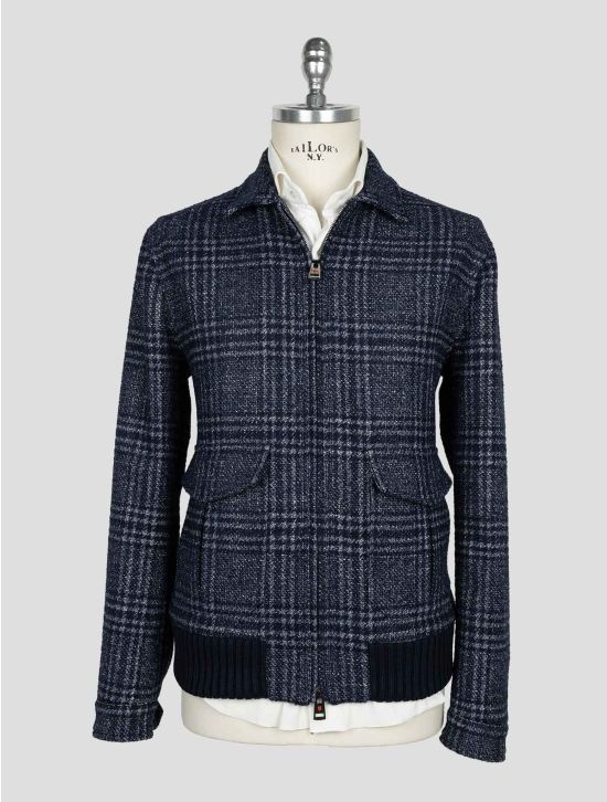 Kired Blue Wool  Alpaca Pa Silk Coat 1
