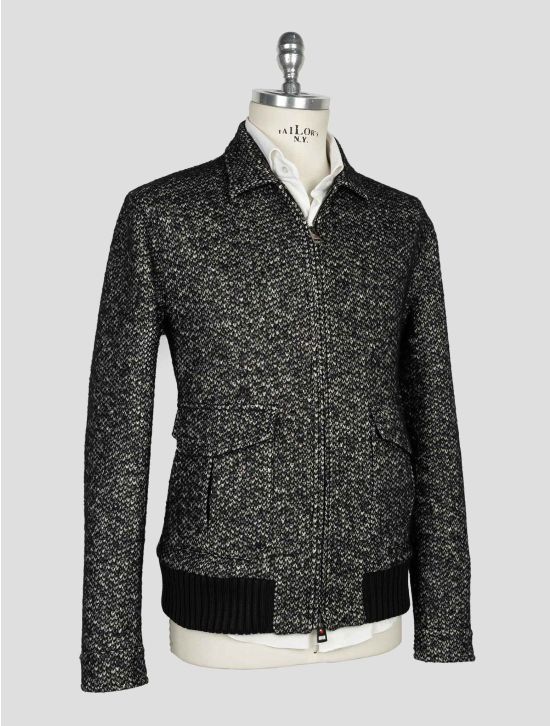 Kired Black White Mohair Cotton Cashmere Pa Coat 2