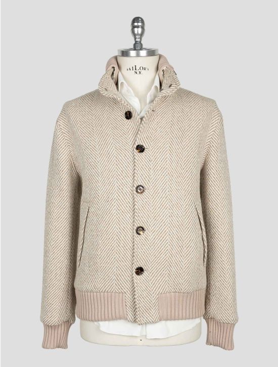 Kired Beige Alpaca Wool Pa  Coat 1