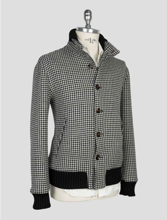 Kired Black White  Virgin Wool  Coat 2