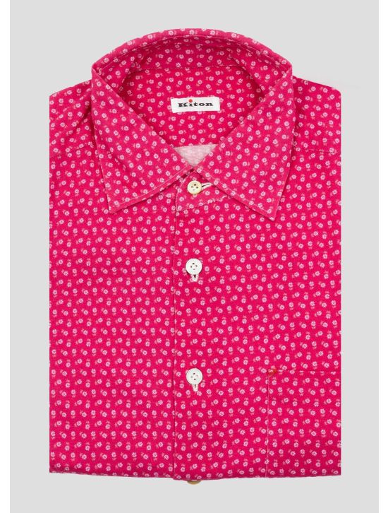Kiton Pink Cotton Shirt 1