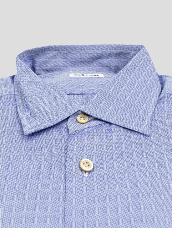 Kiton Blue Cotton Shirt 2