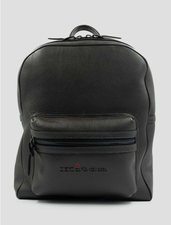 Kiton Brown Leather Backpack 1