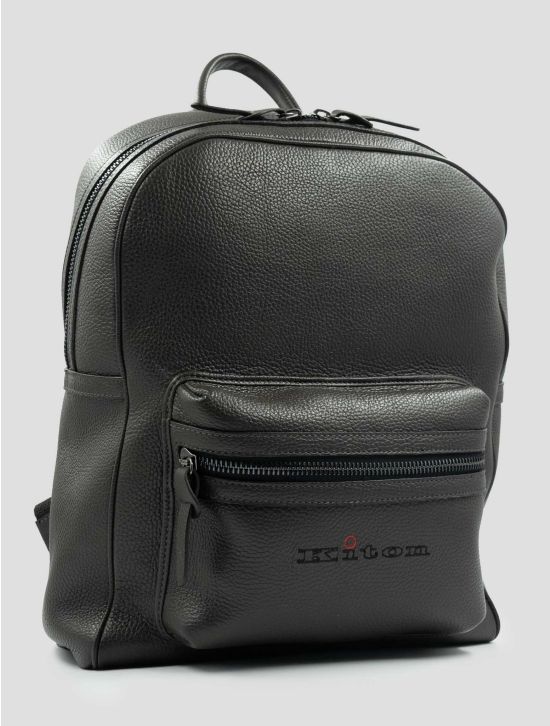 Kiton Brown Leather Backpack 2