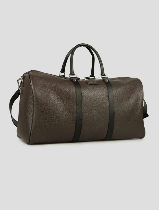 Kiton Brown Leather Travel Bag 2