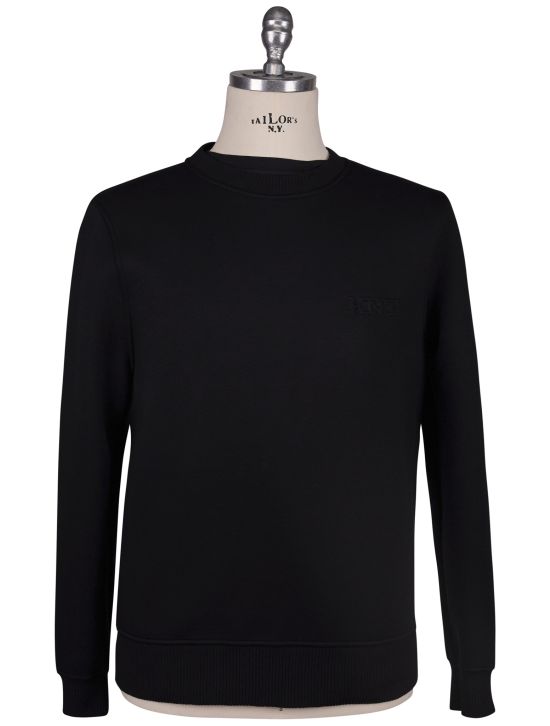 Kiton KNT Black Viscose Ea Sweater Crewneck 1