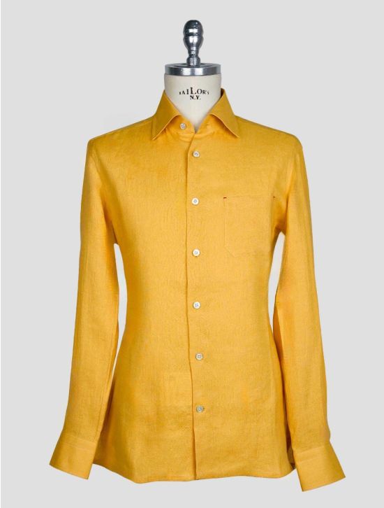 Kiton Yellow Linen Shirt