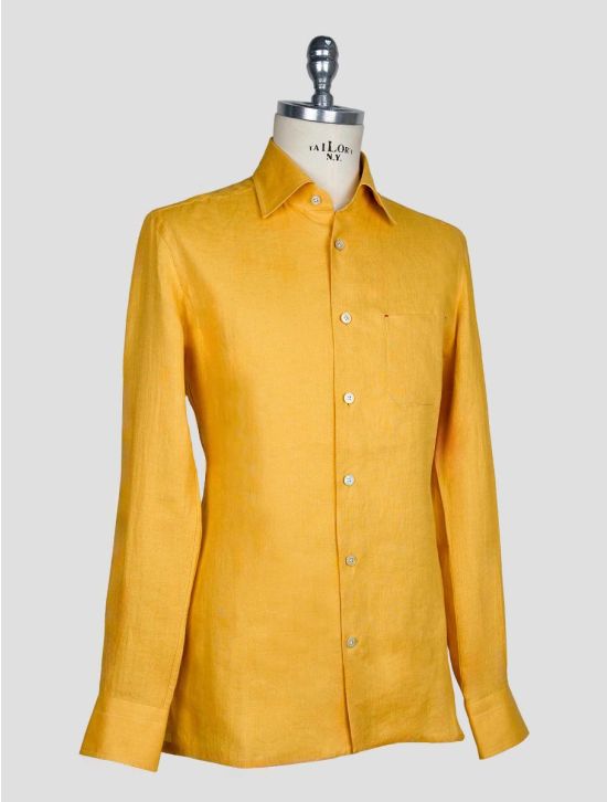 Kiton Yellow Linen Shirt
