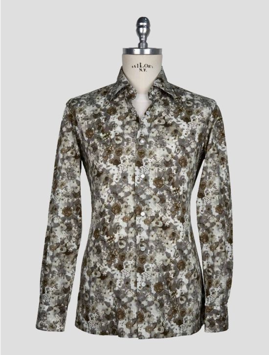 Kiton Multicolor Cotton Shirt