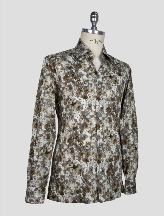 Kiton Multicolor Cotton Shirt