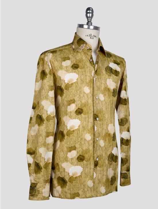 Kiton Green Cotton Shirt 2