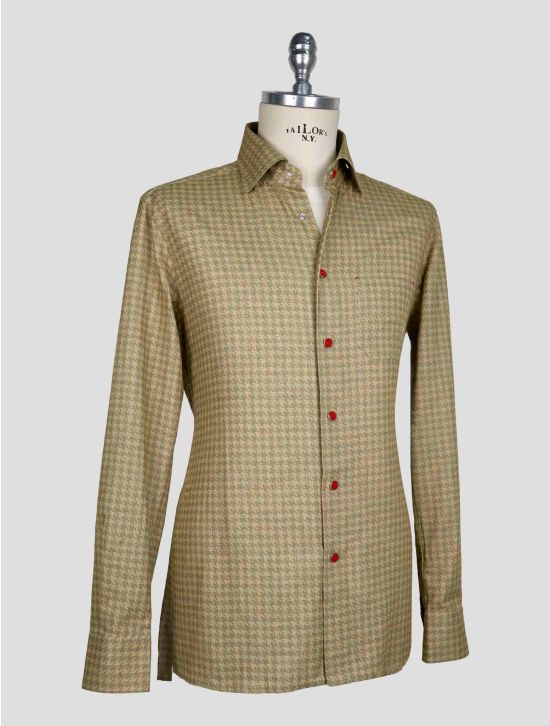 Kiton Green Cotton Shirt 2