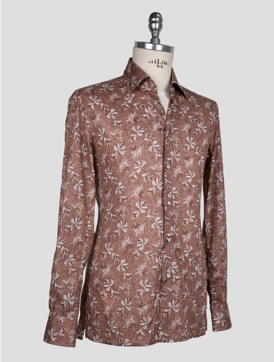 Kiton Brown Cotton Ea Shirt 2