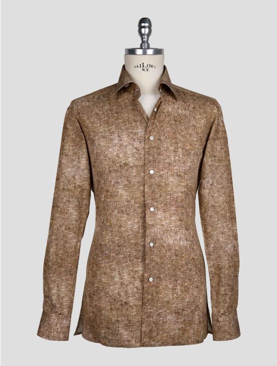 Kiton Brown Cotton  Shirt 1