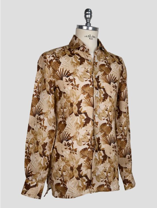 Kiton Beige Linen Shirt 2