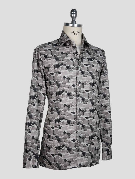 Kiton Gray Cotton Shirt 2