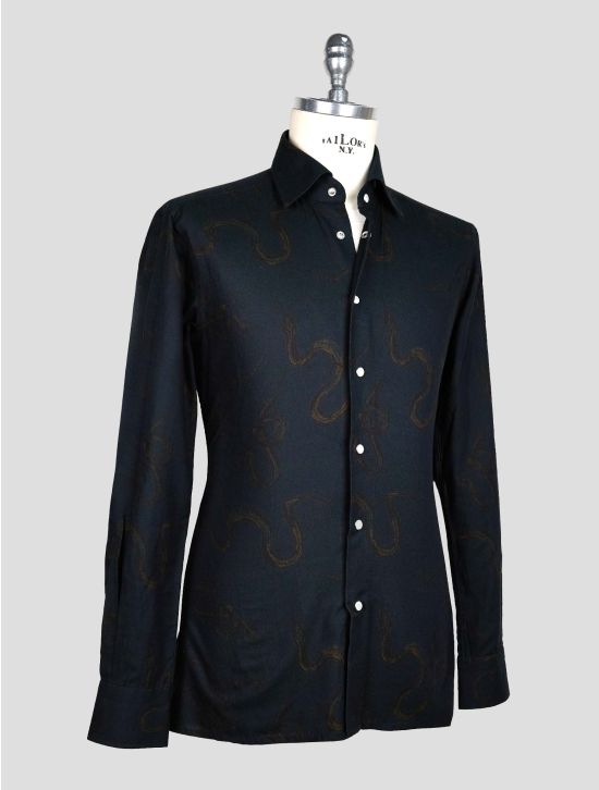 KITON BLUE COTTON SHIRT 2