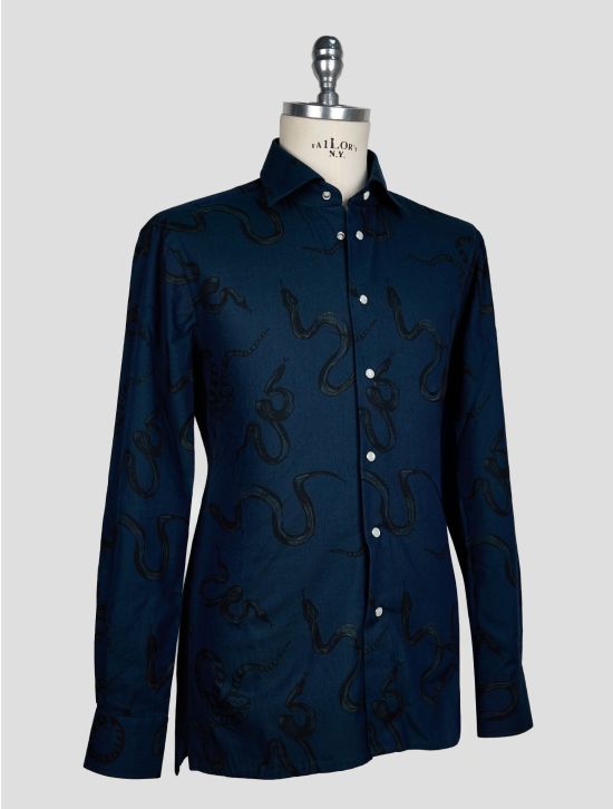 KITON BLUE COTTON SHIRT 2