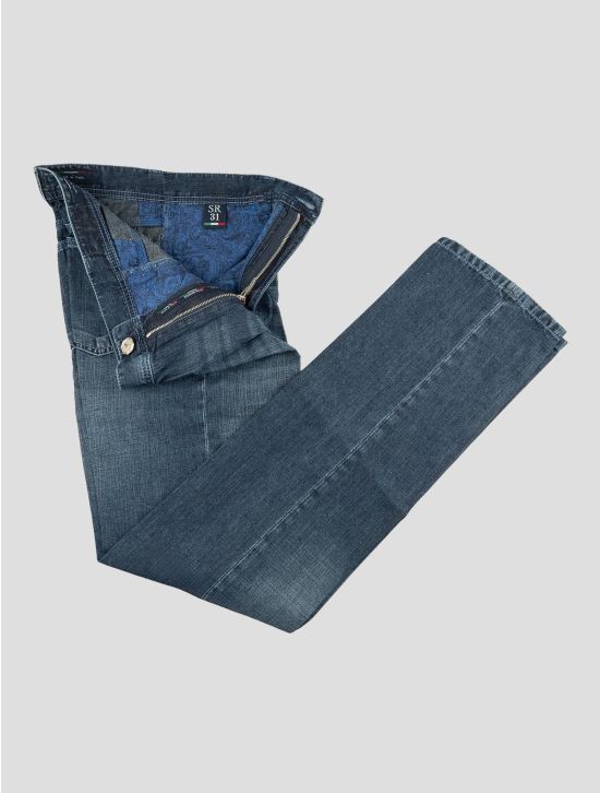 Stefano Ricci  Blue Cotton Linen Jeans 2