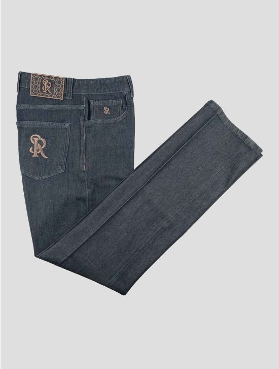 Stefano Ricci  Blue Cotton Pu Jeans 1