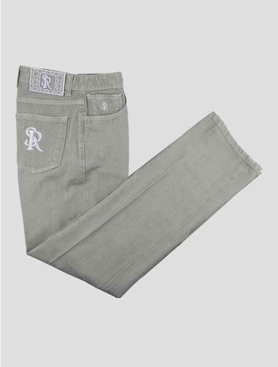 Stefano Ricci Gray Cotton Pu Jeans 1