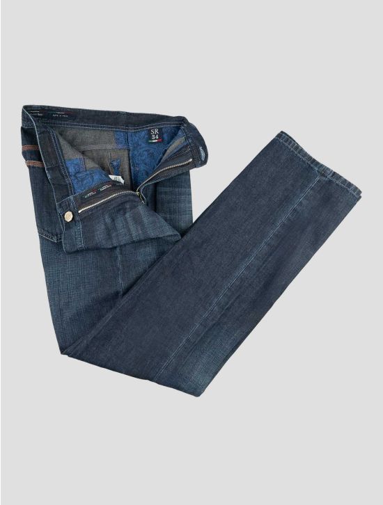 Stefano Ricci Blue Cotton Linen Jeans 2
