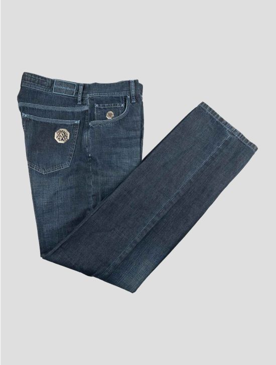 Stefano Ricci Blue Cotton Linen Jeans 1