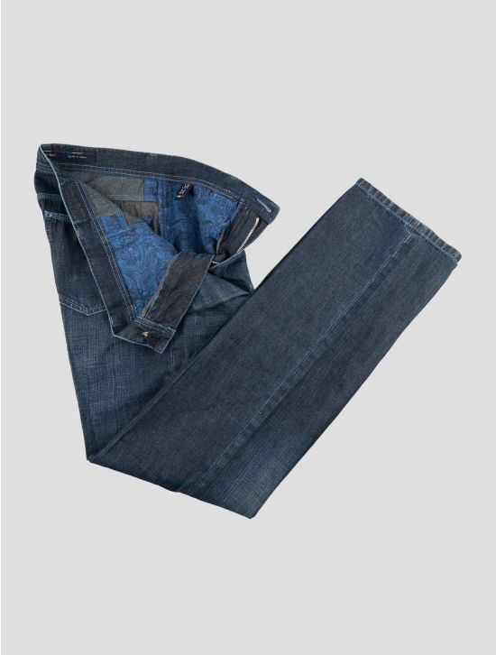 Stefano Ricci Blue Cotton Linen Jeans 2