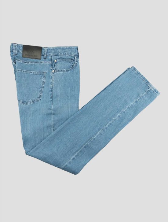 Stefano Ricci Light  Blue Cotton Ea Jeans 1