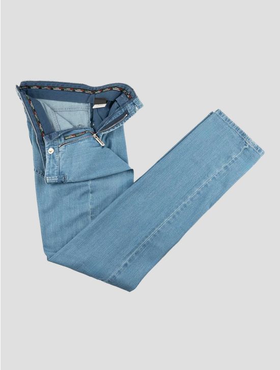 Stefano Ricci Light  Blue Cotton Ea Jeans 2